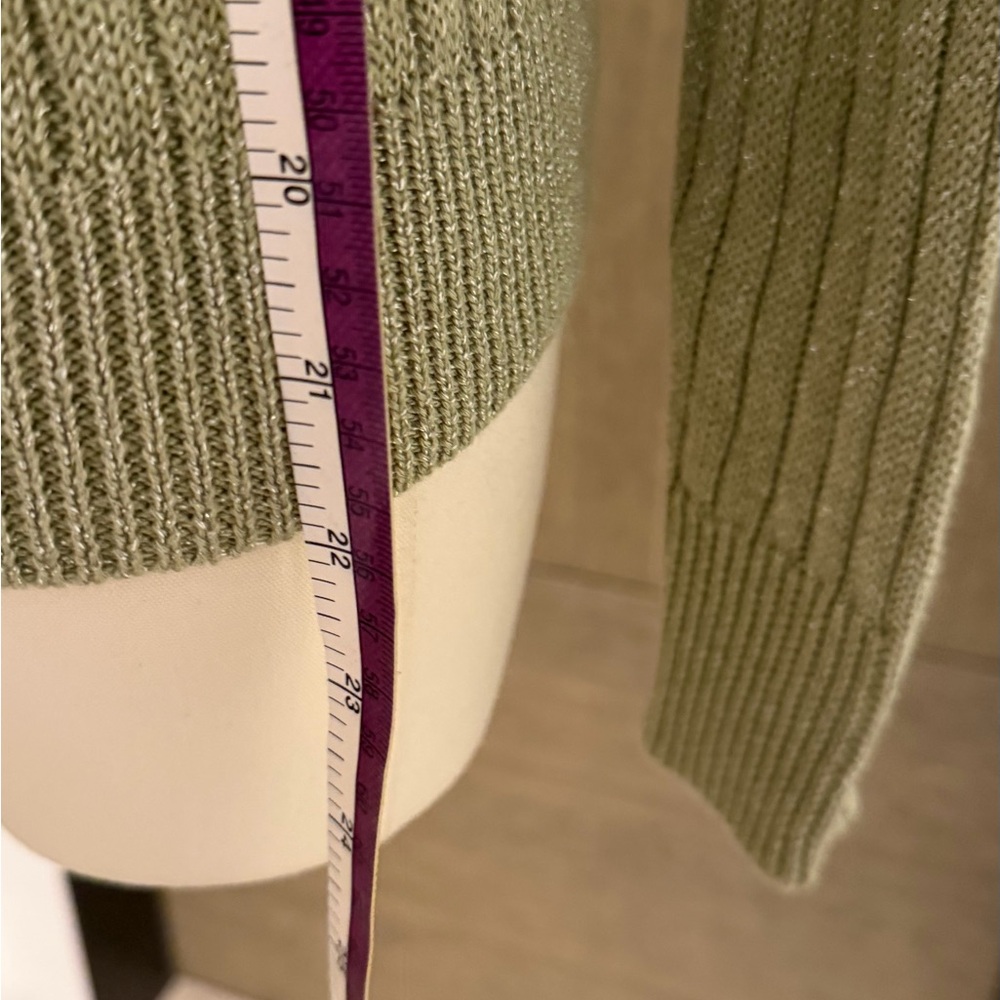 Ralph Lauren Olive-Green Ribbed V-Neck Cardigan-NWOT - Picture 13 of 14